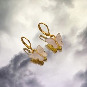 Handmade Gold Butterfly Earrings